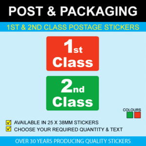 1st & 2nd Class Postage Stickers