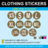 13mm Circle Clothing Size Stickers