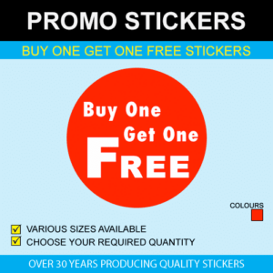 Buy One Get One Free Stickers