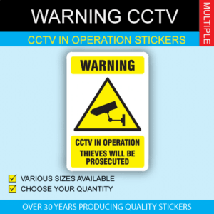 CCTV In Operation Stickers