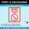 Do Not Open With A Knife Postal Stickers