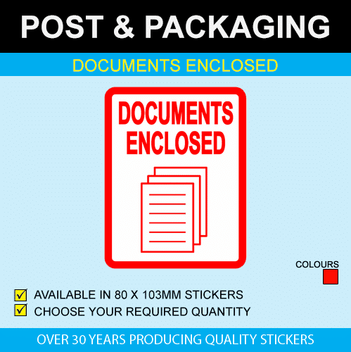 Documents Enclosed Stickers - Price Stickers