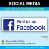 Find Us On Facebook Stickers