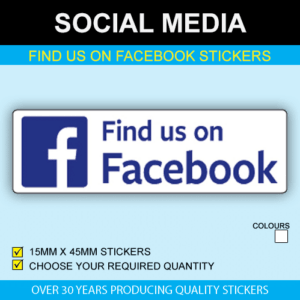 Find Us On Facebook Stickers