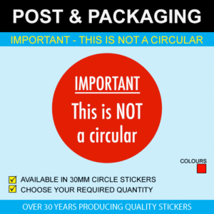 Important - This is not a circular Sticker