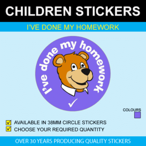 I've Done My Homework - Children's Price Stickers