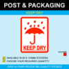 Keep Dry Postal Stickers