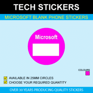 Microsoft Blank Price Stickers