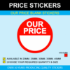 Our Price Blank Price Stickers