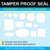 Permanent Clear Seal Stickers