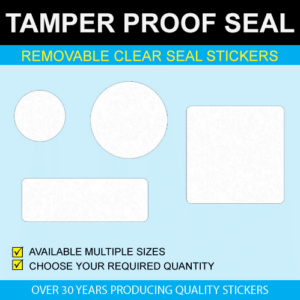 Removable Clear Seal Stickers