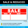 Sale Was Now Long Sale Stickers