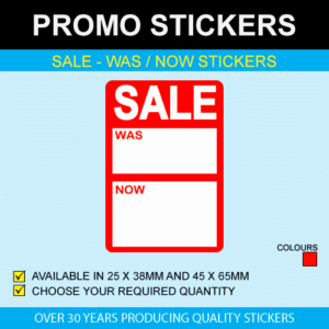 Sale - Was / Now Stickers