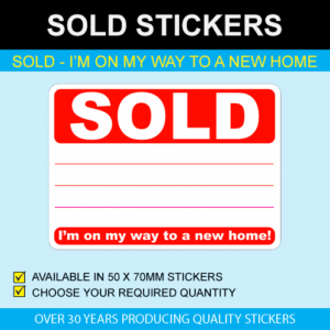 Sold - I'm On My Way To A New Home Sticker