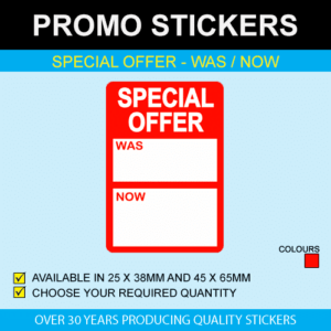 Special Offer Was / Now Stickers