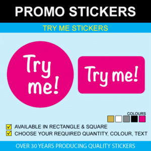 Try Me Stickers