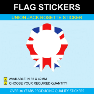 Union Jack Rosette Stickers