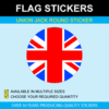 Union Jack Round Flag Stickers