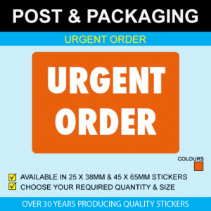 Urgent Order Postal Stickers