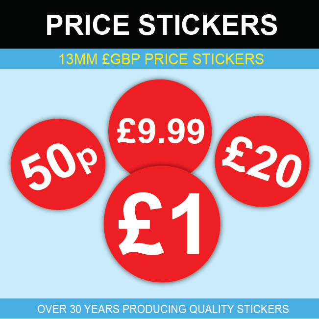 5 € Euro - Pack of 200-13mm Red - Price stickers : : Stationery  & Office Supplies