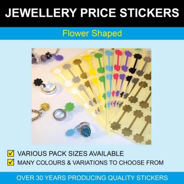 Flower Shaped Jewellery Price Stickers