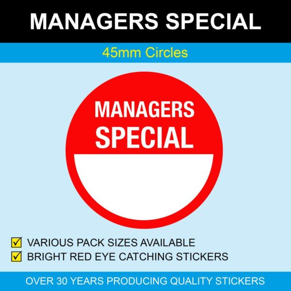 Managers Special - 45mm Stickers