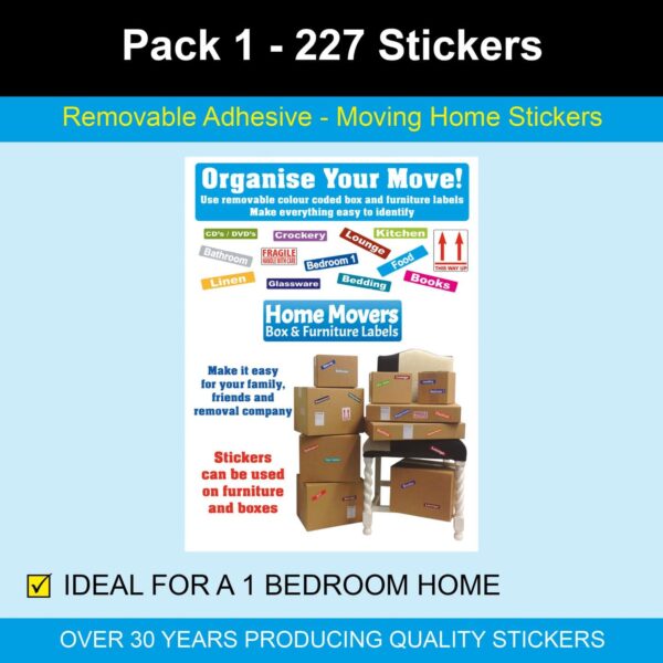 Pack 1 - 227 Home Moving Stickers