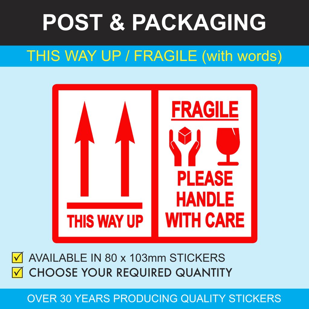 Fragile Handling Stickers | Express and FREE UK Delivery – Price Stickers