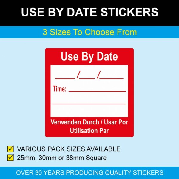 Use By Date Food Stickers