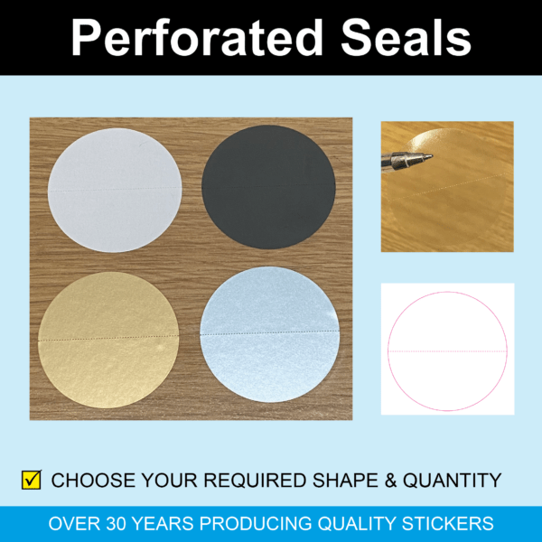 Circular Tamper Proof Seals With Perforation