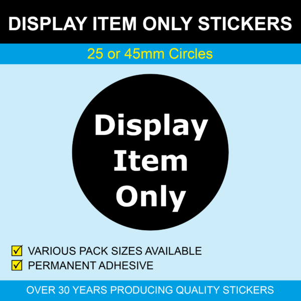 Display Item Only Stickers